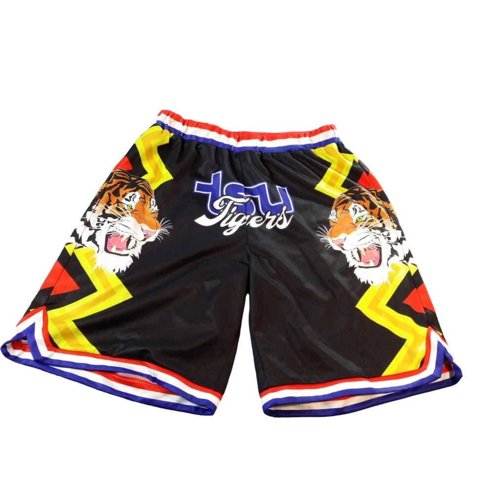 NCAA Young Kings TSU Tigers Athletic Shorts Men Sz L YK1K Multicolor Athleisure